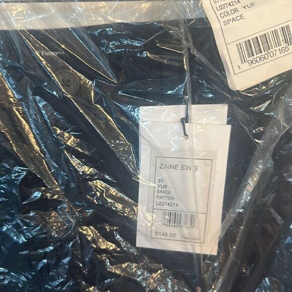 Theory Men's Zaine Sw S Patton Slim Fit Shorts Flat Front YUF Space Size 31 - Picture 8 of 8